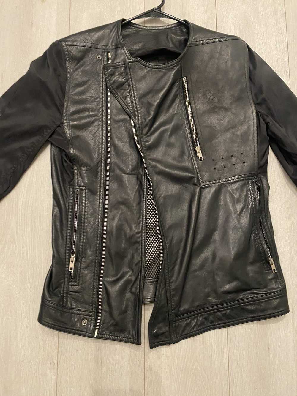 Rick Owens 2014 Rick Owens Leather & Nylon jacket - image 2