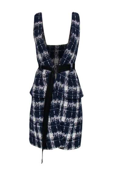 Marissa Webb - Blue & White Plaid Woven Sleeveless