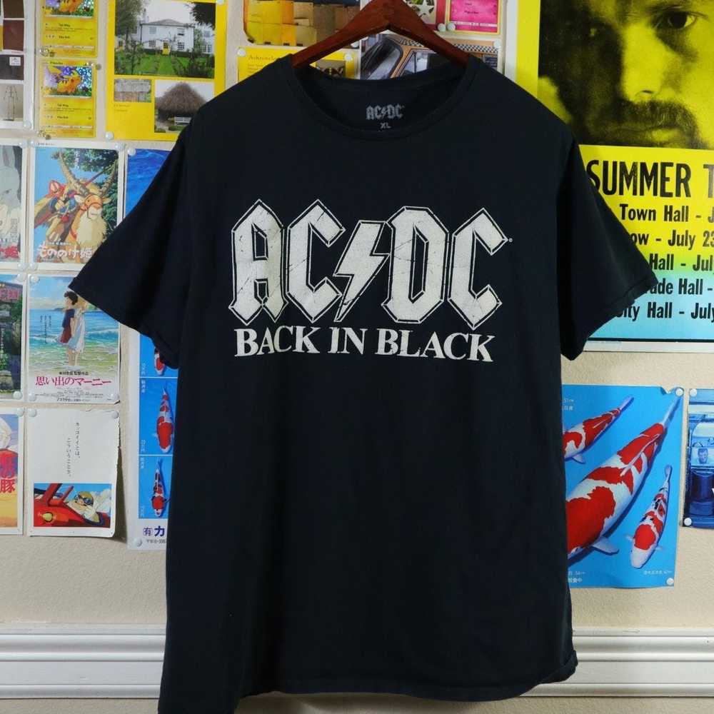 Band Tees × Streetwear ACDC Back in Black Band T-… - image 1