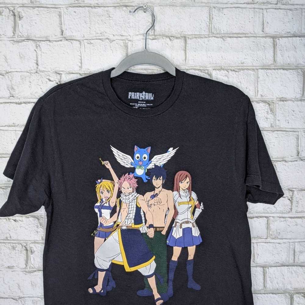 Vintage Fairy Tail Anime T-shirt Medium Black TV … - image 2