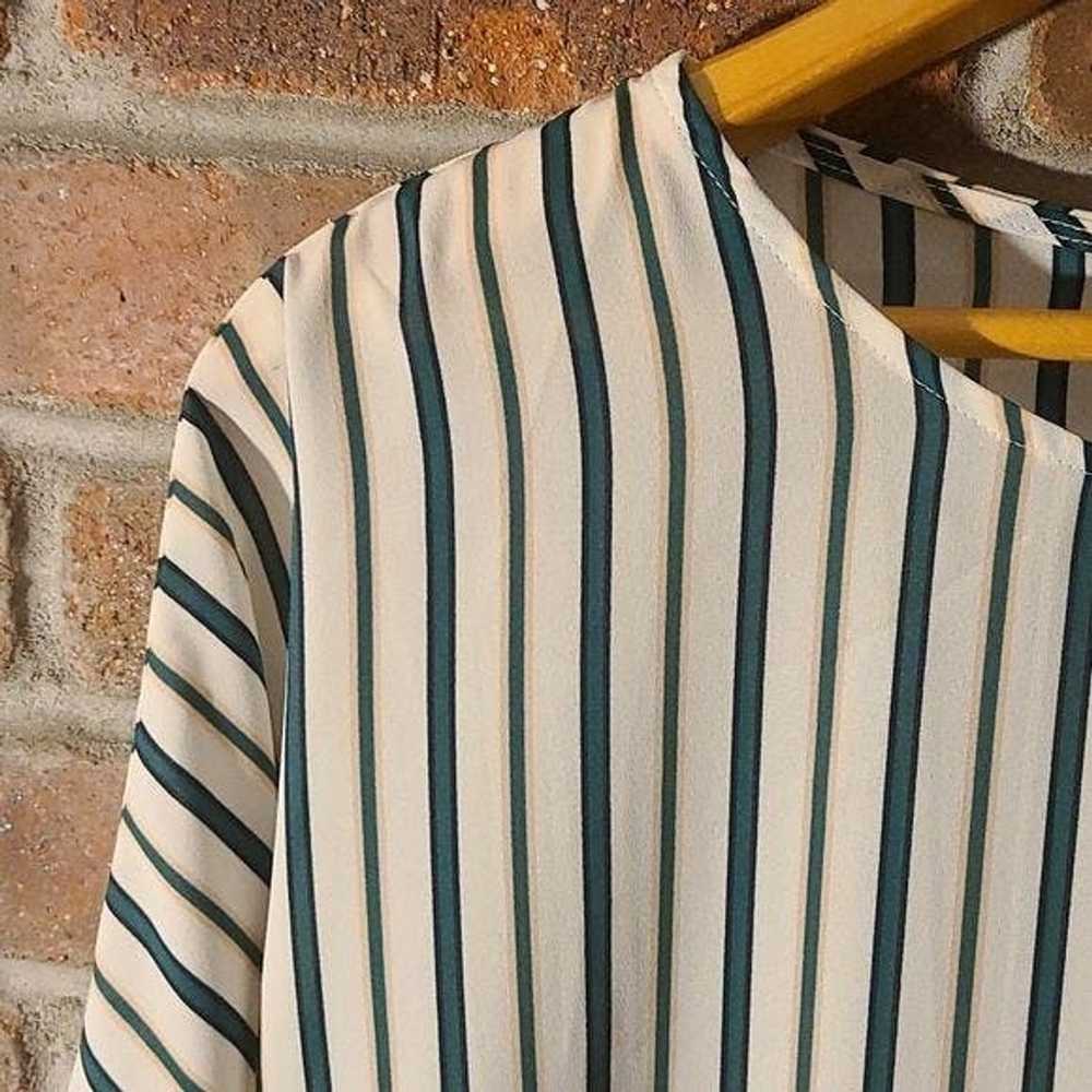 Other Homebody Large Striped Green White Shirt - image 2