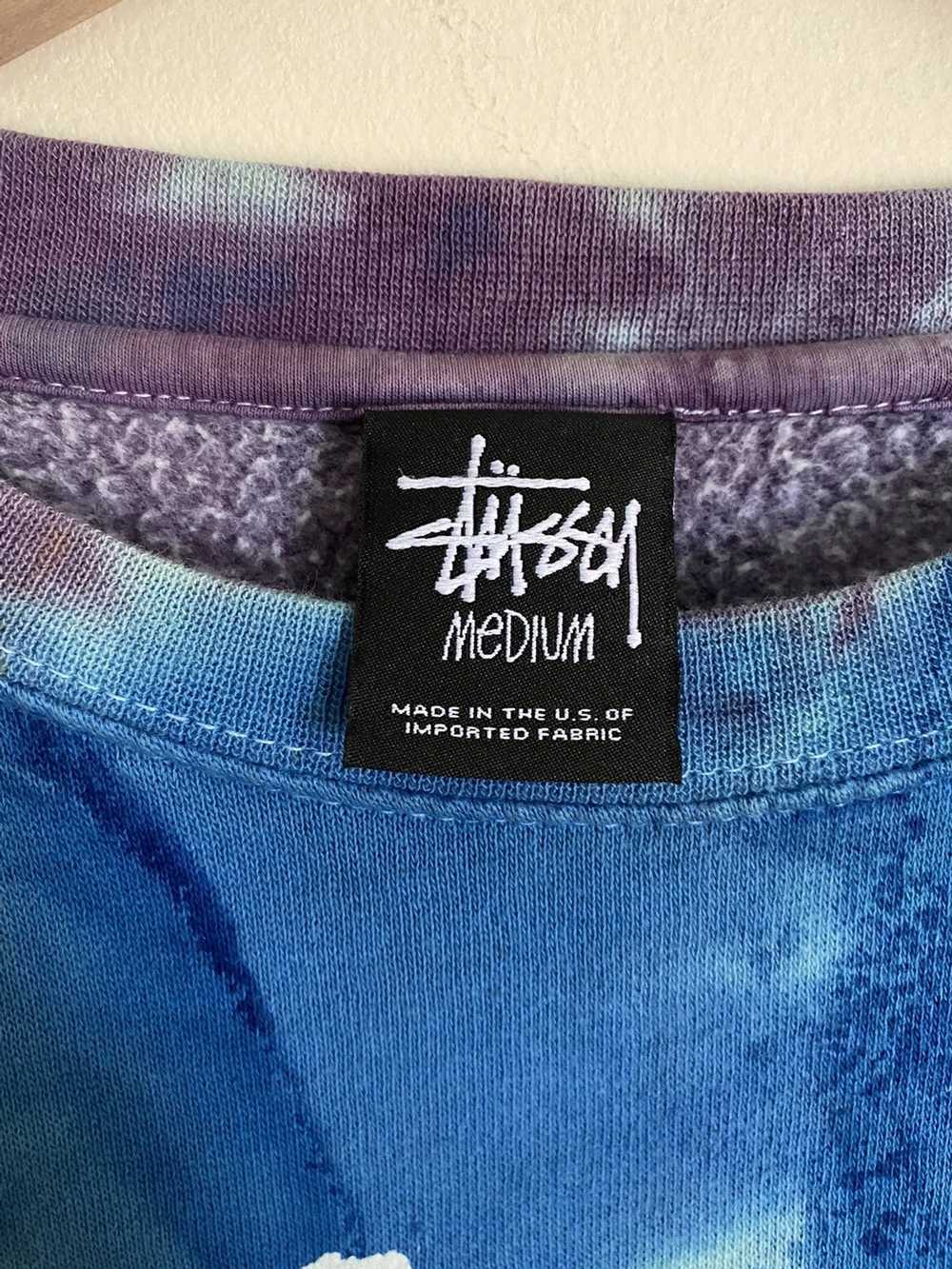 Stussy Blue Tiedye pullover sweatshirt - image 3