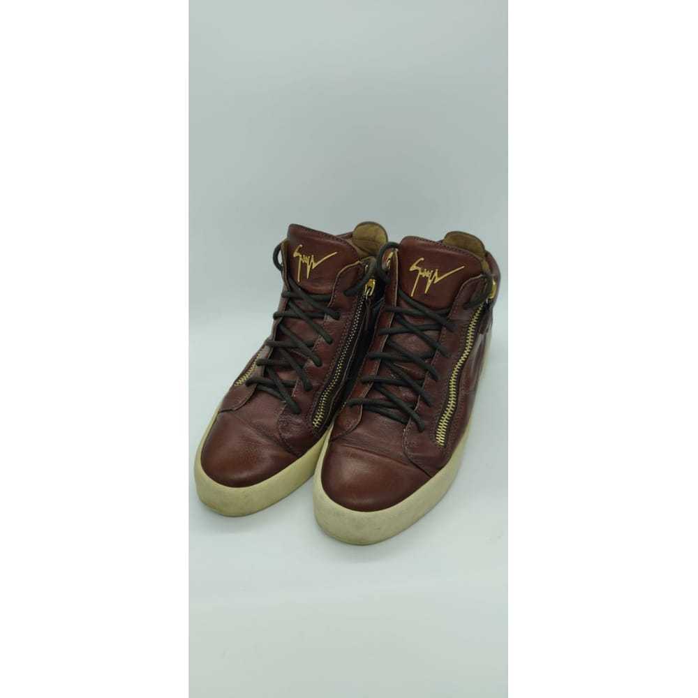 Giuseppe Zanotti Coby leather high trainers - image 2