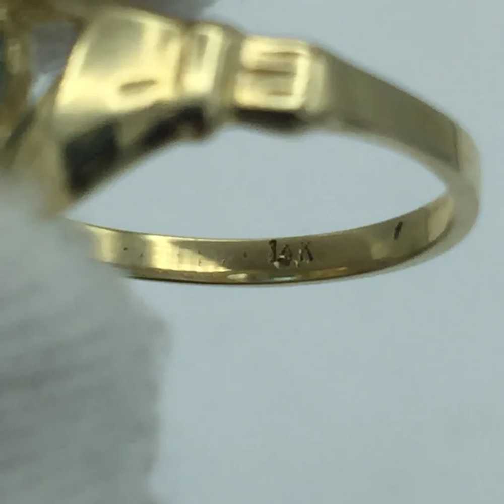 14K Topaz Claddagh Ring - image 3