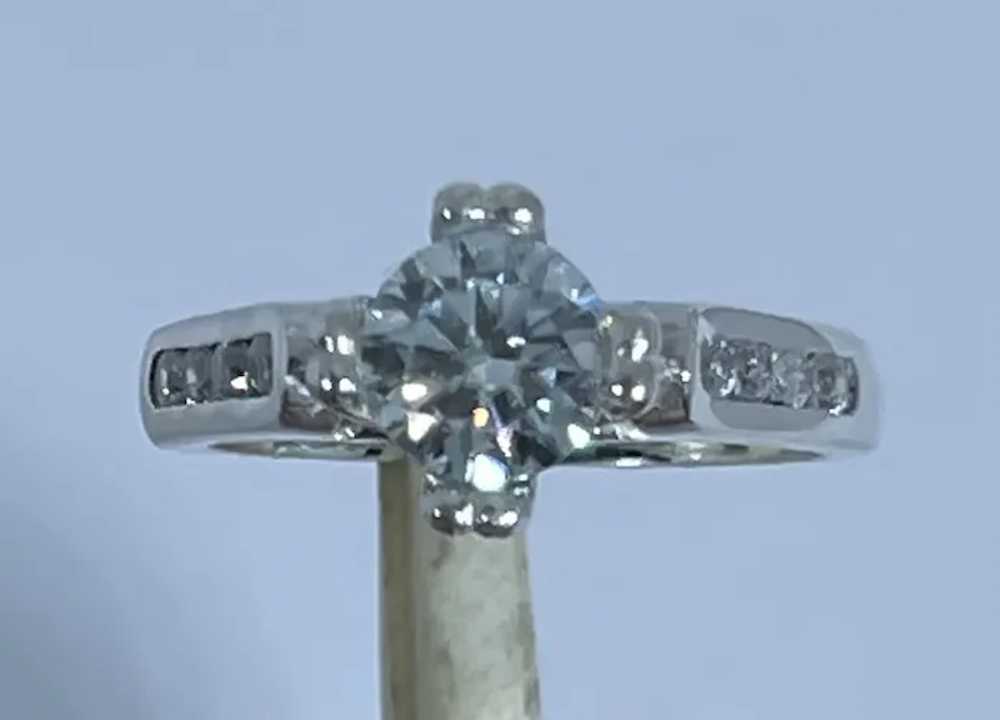 14k Moissanite & Diamonds Hand Crafted Ring - image 2