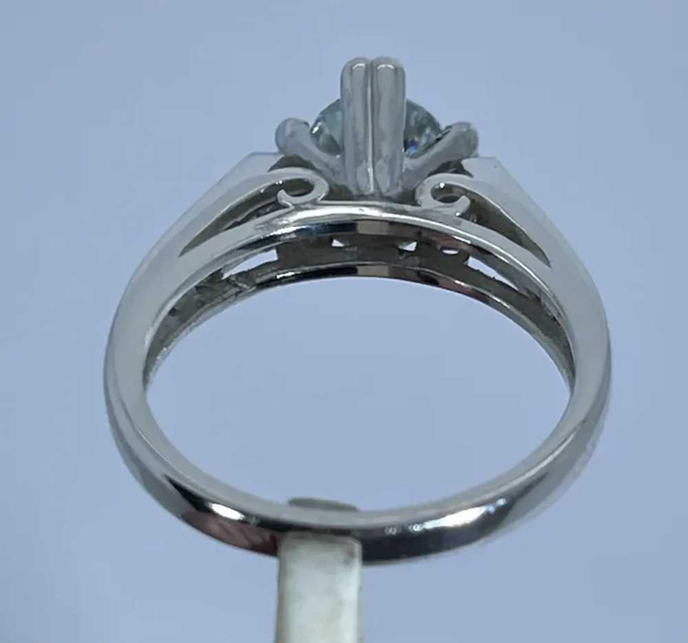 14k Moissanite & Diamonds Hand Crafted Ring - image 5