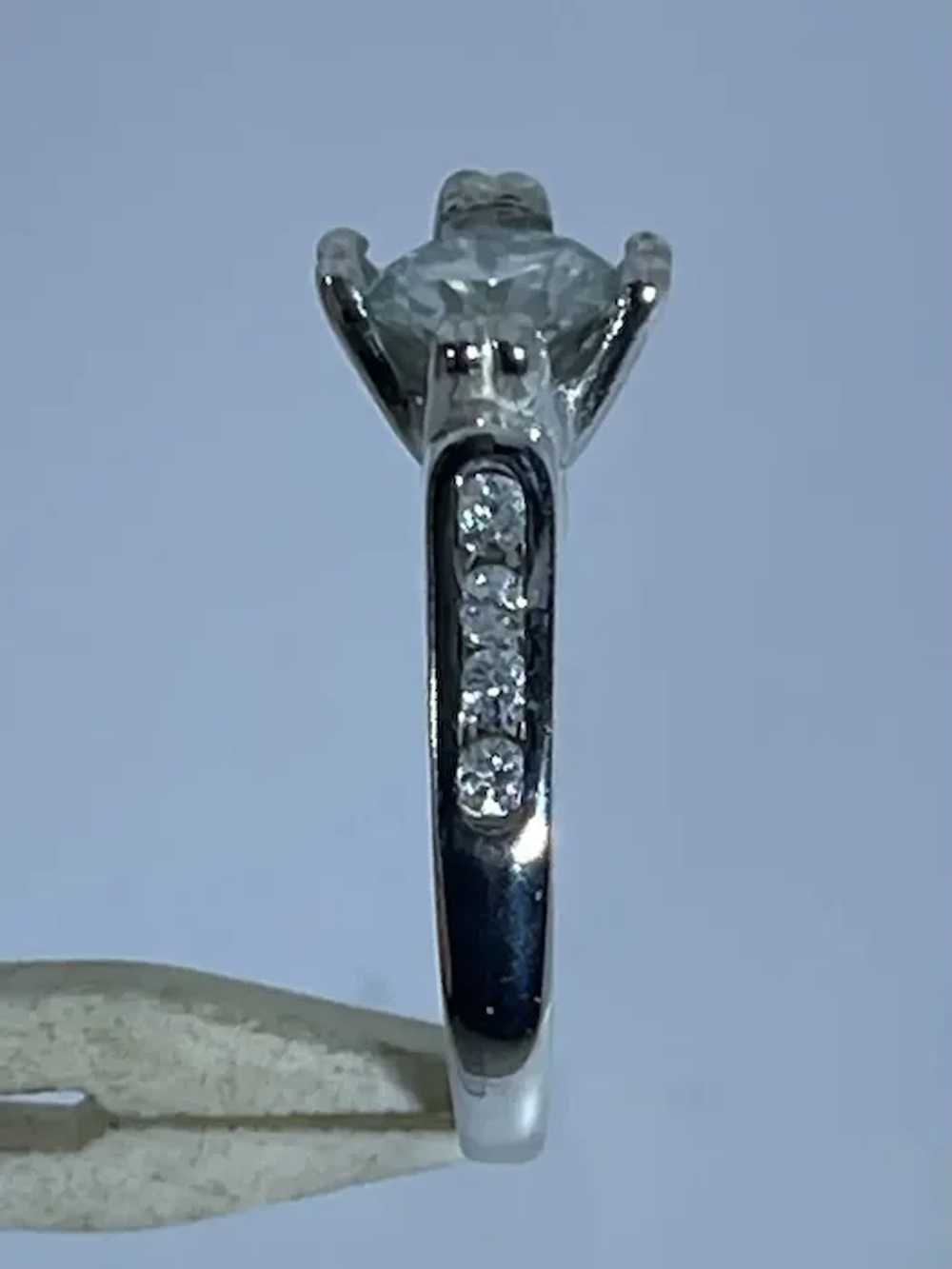 14k Moissanite & Diamonds Hand Crafted Ring - image 6