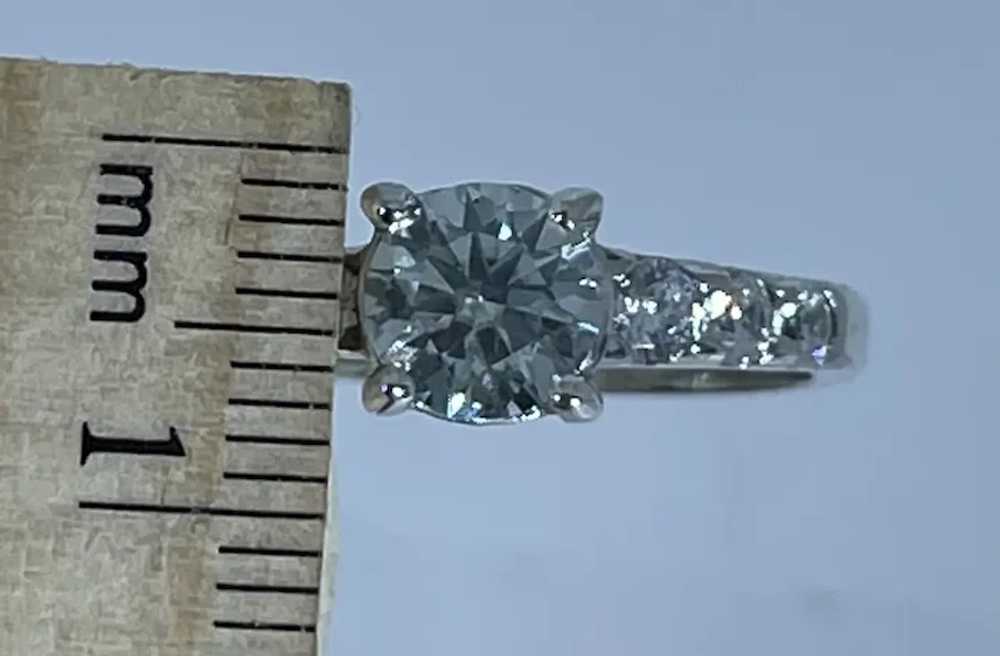 14k Moissanite & Diamonds Hand Crafted Ring - image 5