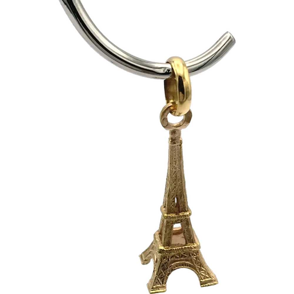 18K Eiffel Tower Pendant - image 1