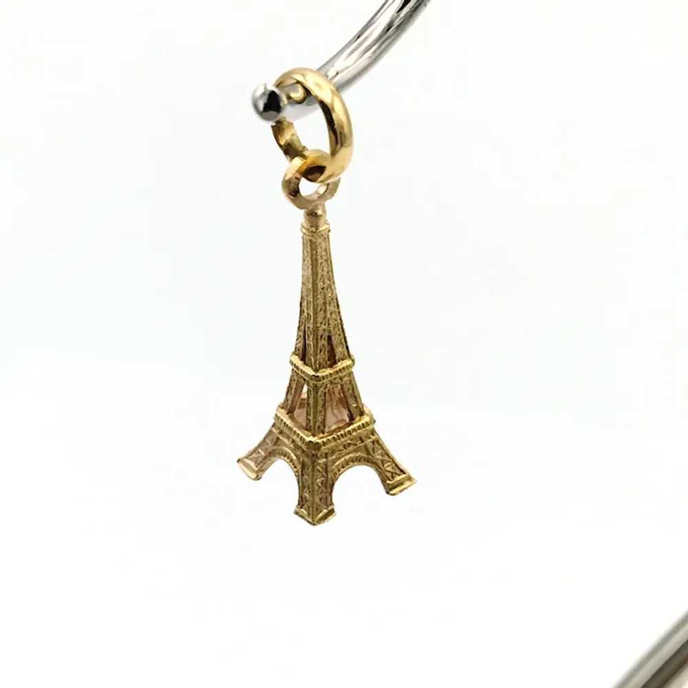 18K Eiffel Tower Pendant - image 2