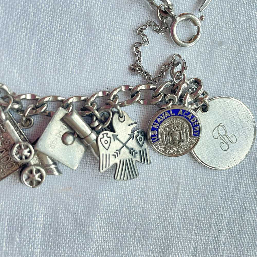 Vintage 1/20-12K Bracelet, Sterling Silver Charms… - image 2