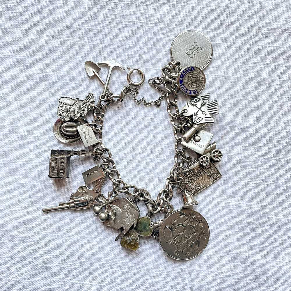 Vintage 1/20-12K Bracelet, Sterling Silver Charms… - image 4