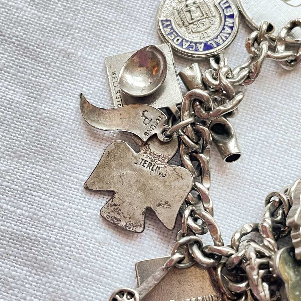 Vintage 1/20-12K Bracelet, Sterling Silver Charms… - image 8