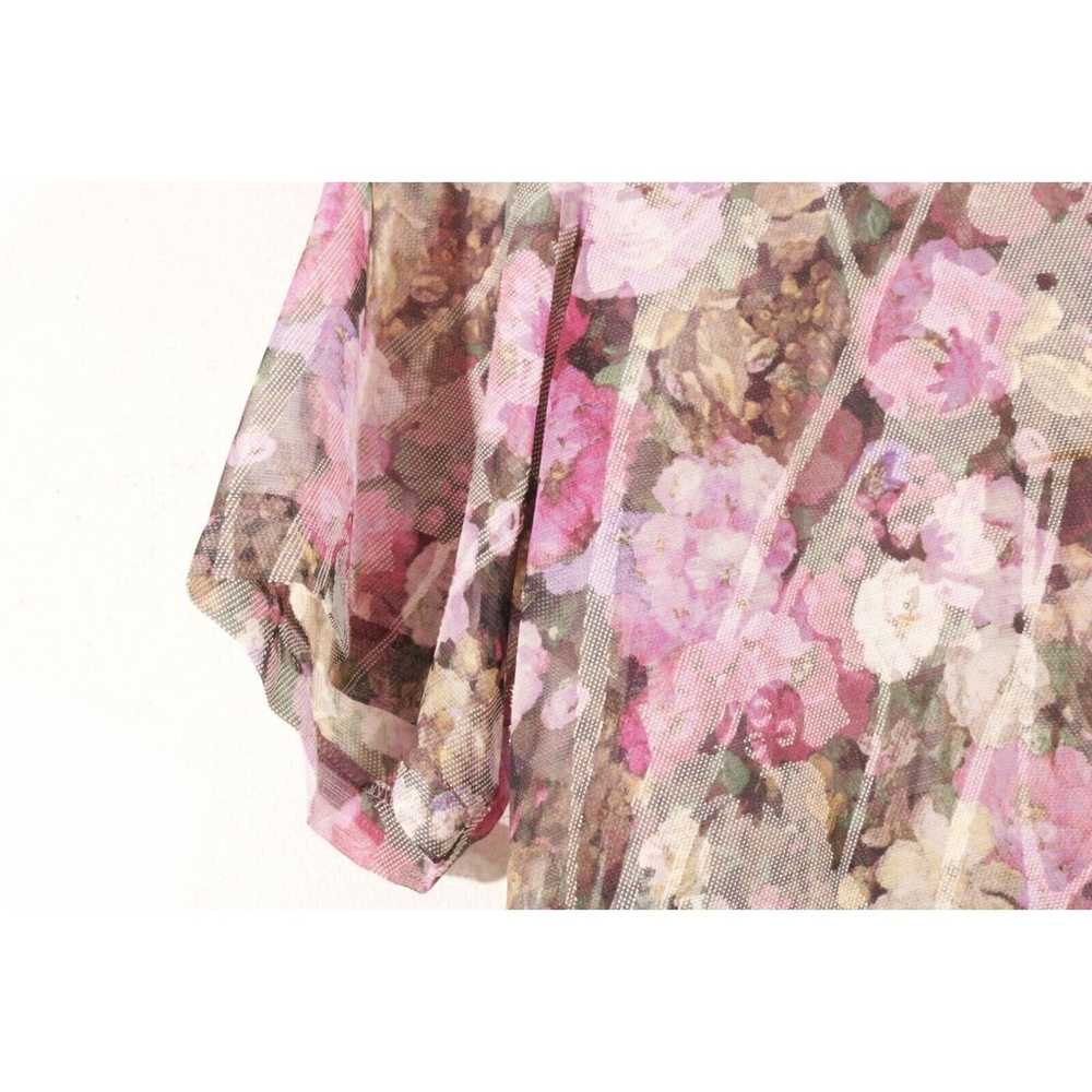 Japanese Brand × Vintage Floral Short Sleeve Semi… - image 3