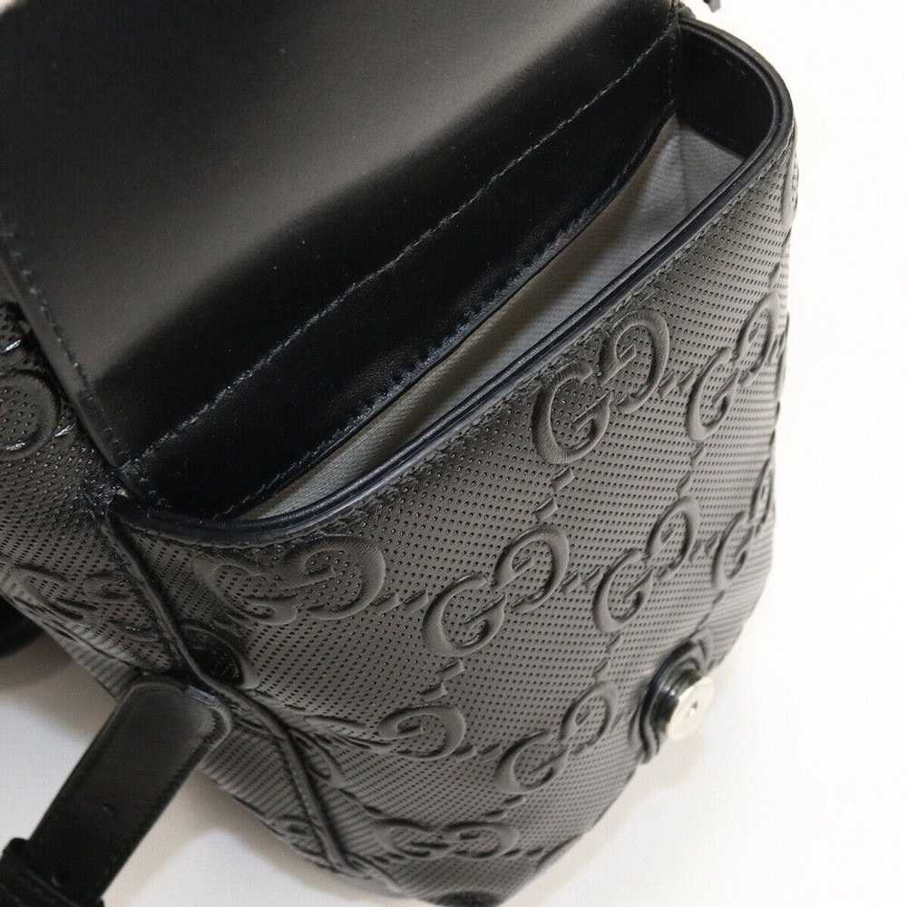 Gucci Gucci GG Embossed Backpack Leather Black S - image 9