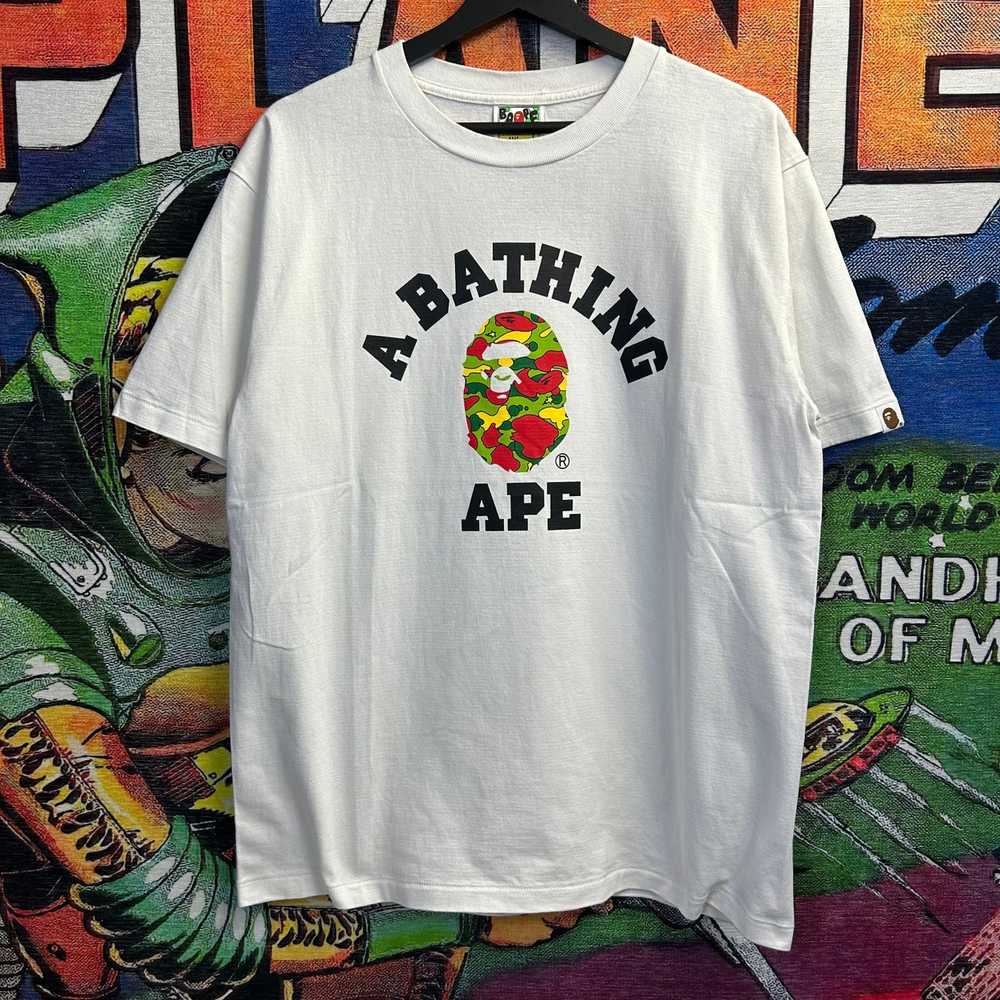 Bape Bape Bathing Ape College Sta /Physce Camo Te… - image 1