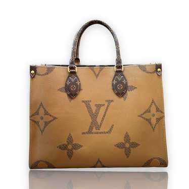 Used] LOUIS VUITTON Louis Vuitton Monogram Giant on the Go MM 2WAY Shoulder  Bag Tote Bag Monogram Canvas Brown Cloth ref.508928 - Joli Closet