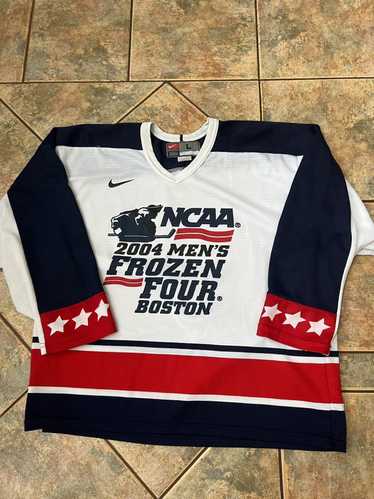 Men's Champion Navy New Hampshire Wildcats Icon Logo Hockey Jersey T-Shirt