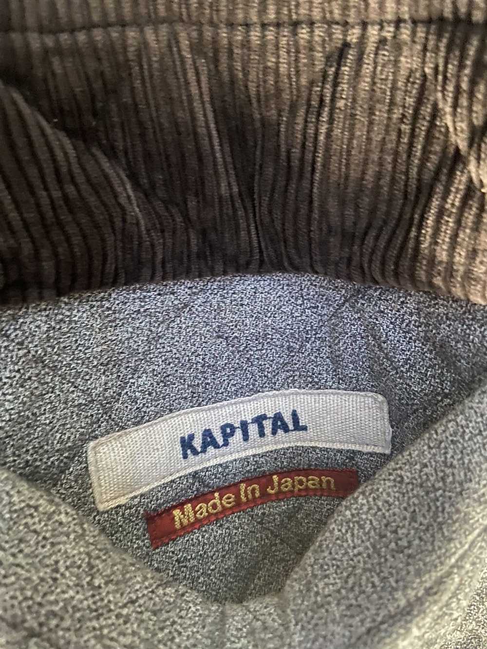 Kapital Kapital Leather Trim Quilted Workwear Jac… - image 7