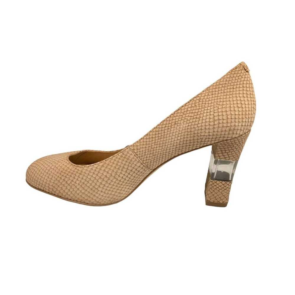 Unkwn Talbots Beige Snake Skin Embossed Chunky He… - image 3