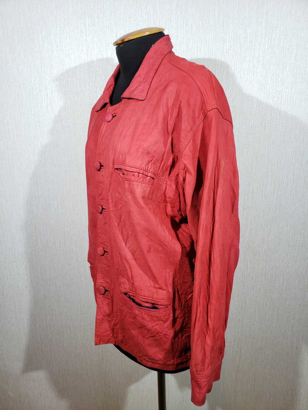 Designer × Reel Legends Stylish red men's leather… - image 2