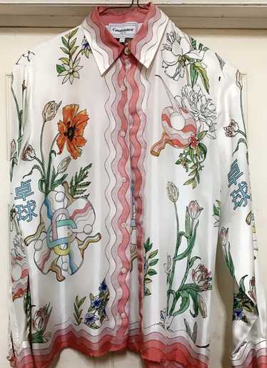 Casablanca Casablanca floral-print silk shirt - image 1
