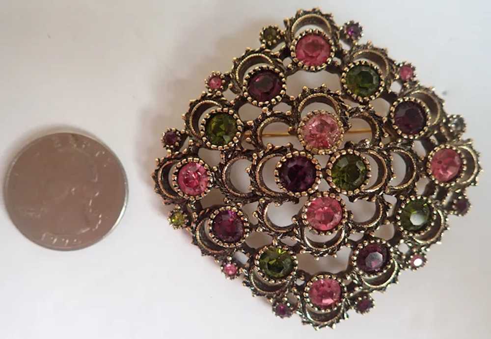 Vintage Collection Of Colorful Pin Brooches - image 6