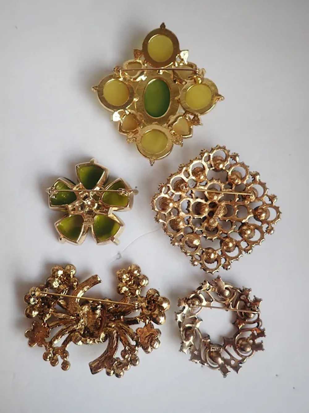 Vintage Collection Of Colorful Pin Brooches - image 7