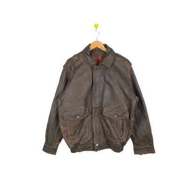 Redskins Vintage leather bomber jacket size M Unisex