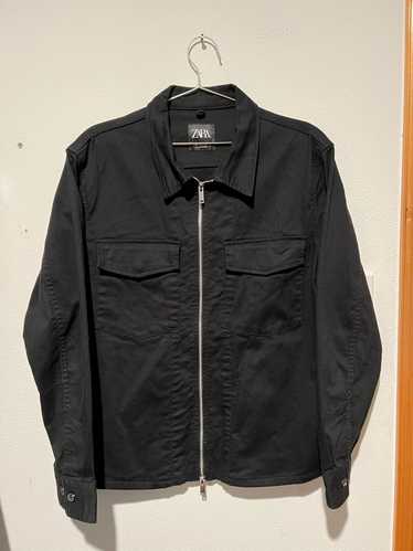 Vintage × Zara Black Denim Jacket Workwear Overshi