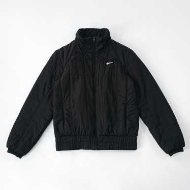 Nike × Vintage quilted bomber jacket 147265 L BLA… - image 1