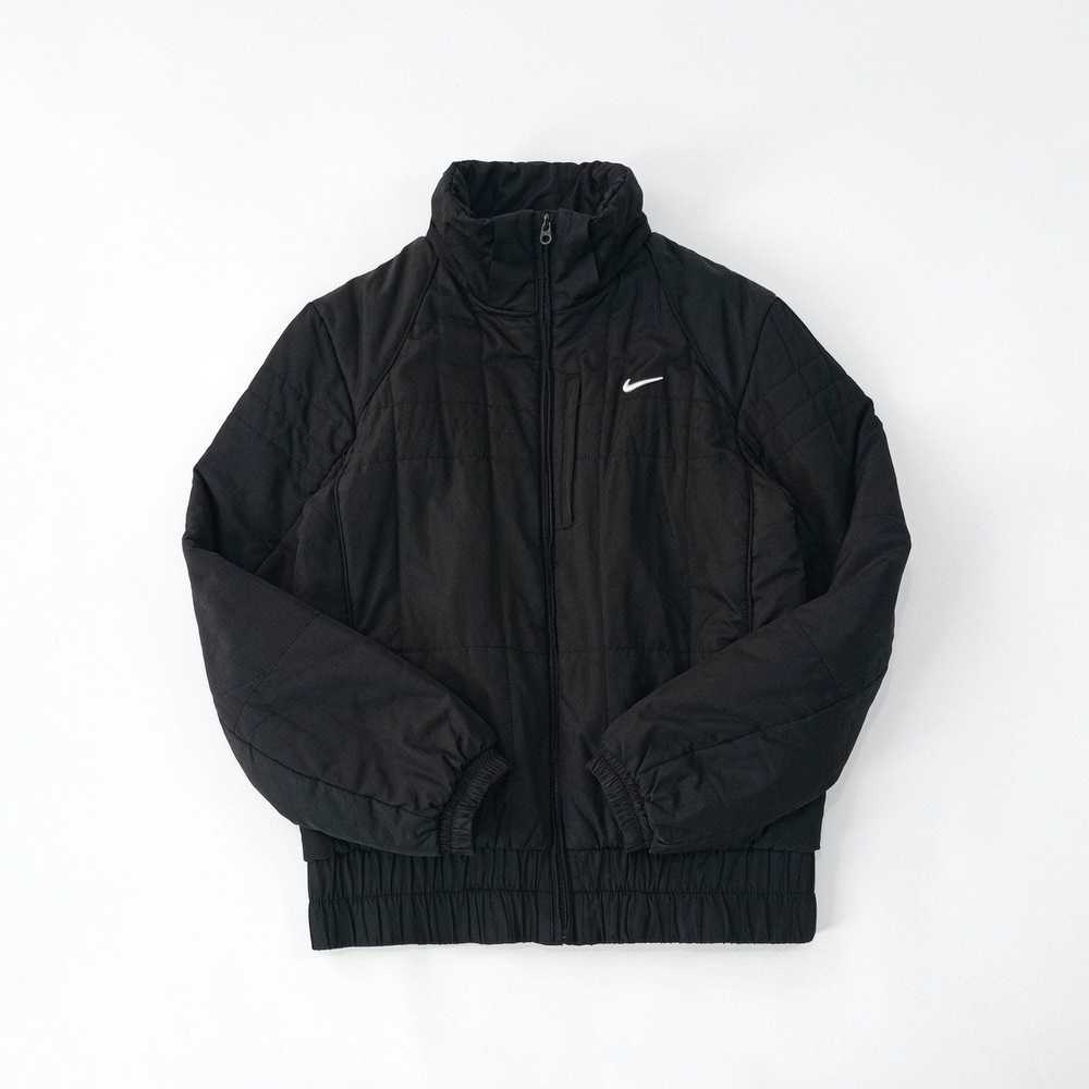 Nike × Vintage quilted bomber jacket 147265 L BLA… - image 3