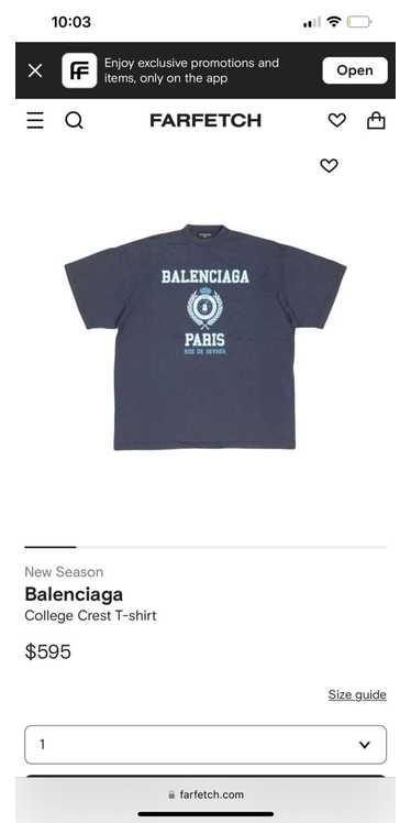 Balenciaga Balenciaga College Crest T-shirt