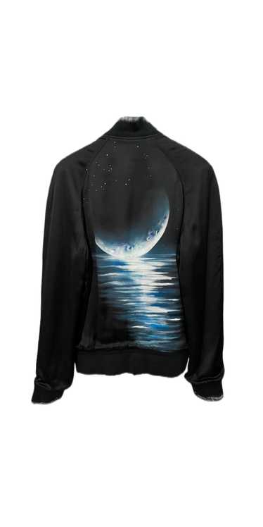 Saint Laurent Paris A Bright Moon on the Sea Silk… - image 1