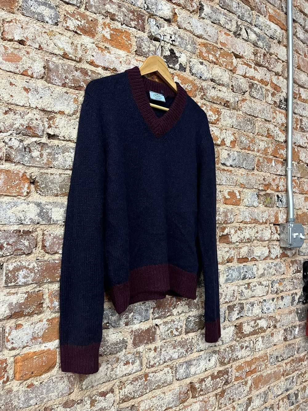 Prada Prada Milano 100% Alpaca V-Neck Sweater - image 3