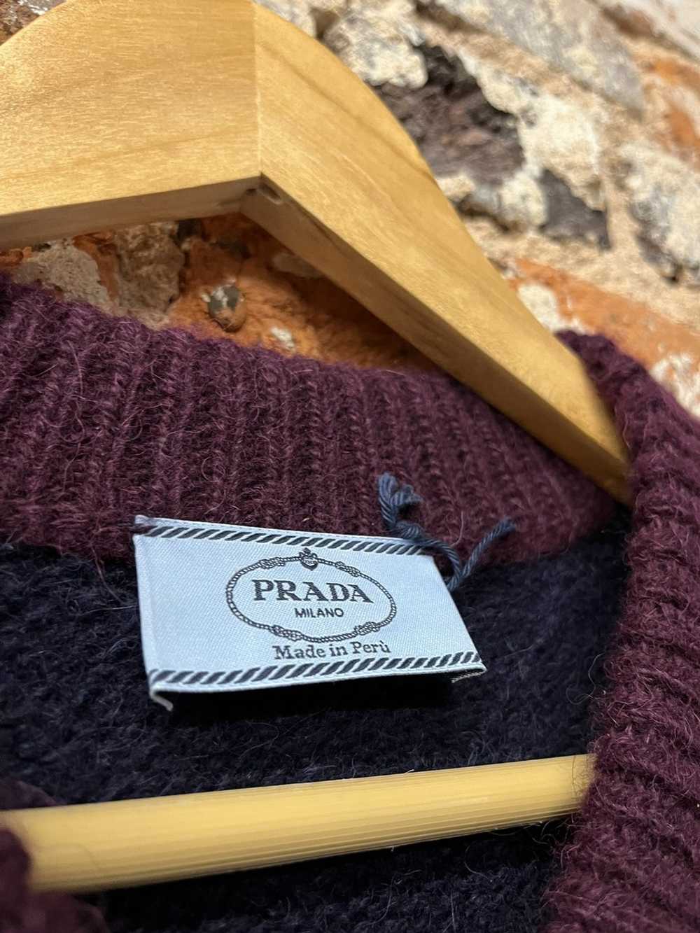 Prada Prada Milano 100% Alpaca V-Neck Sweater - image 5