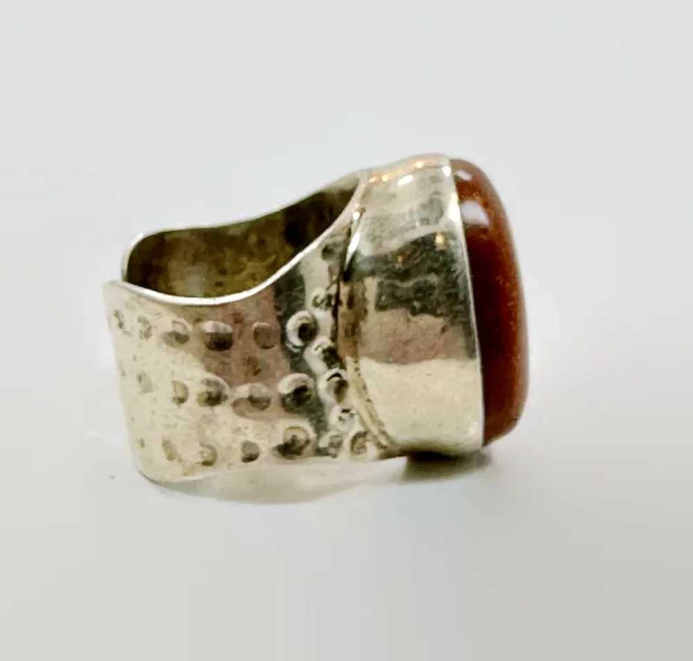 Goldstone Ring, Sterling Silver, Cuff Ring, Vinta… - image 6