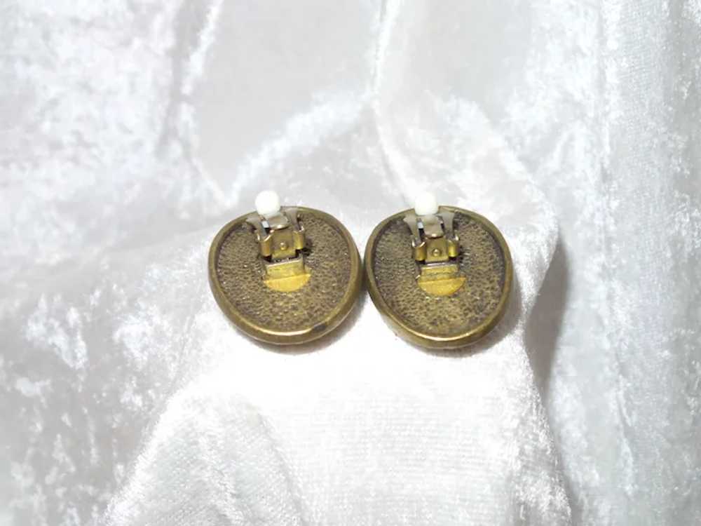 Fleur De Lis Earrings in a Brass Metal - image 2