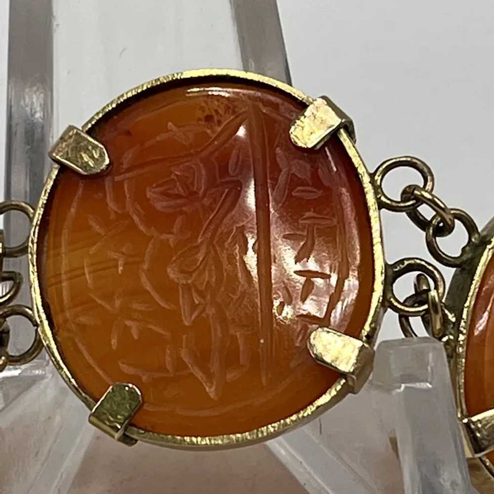 Antique Carnelian Islamic Intaglio Amulet Link Br… - image 8