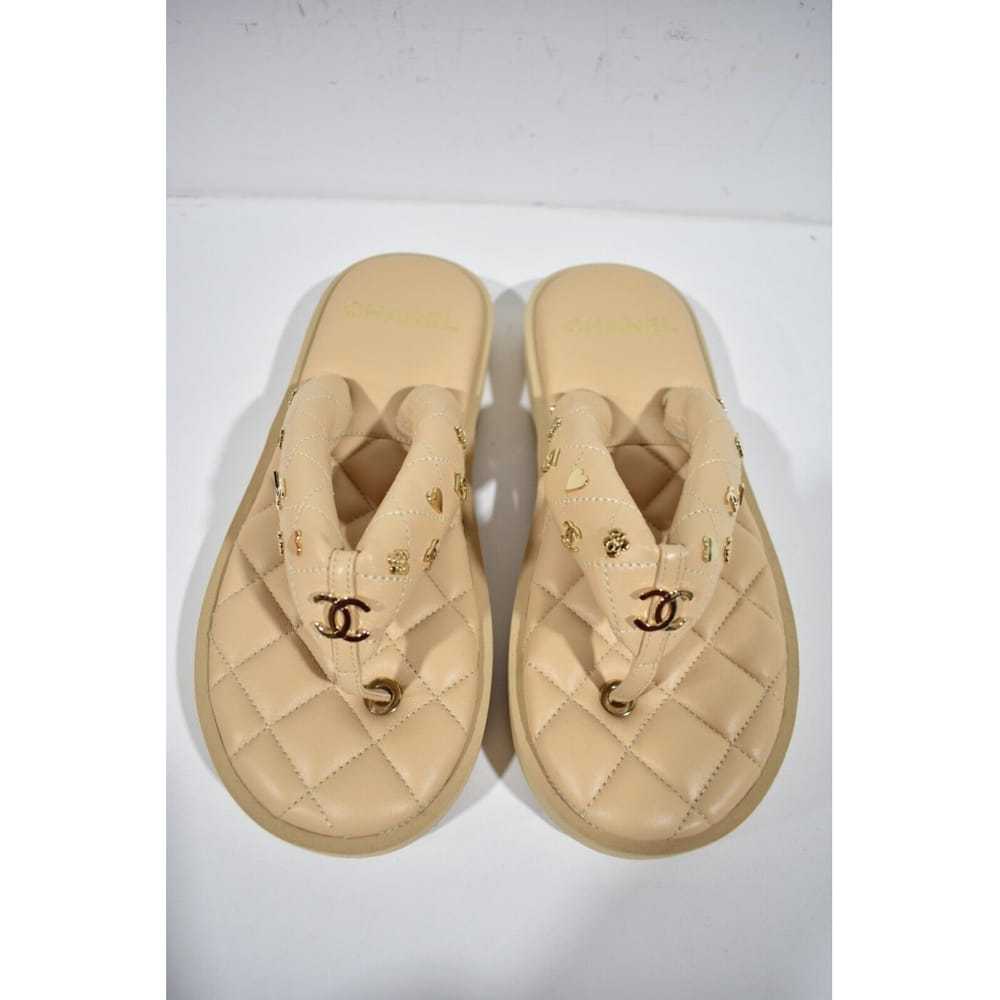Chanel Leather flip flops - image 11