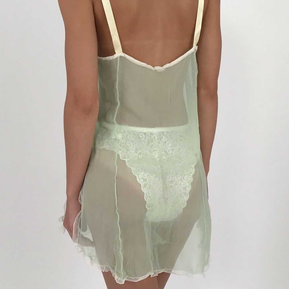 Vintage 1920's Mint Sheer Silk Lace Teddy - image 3