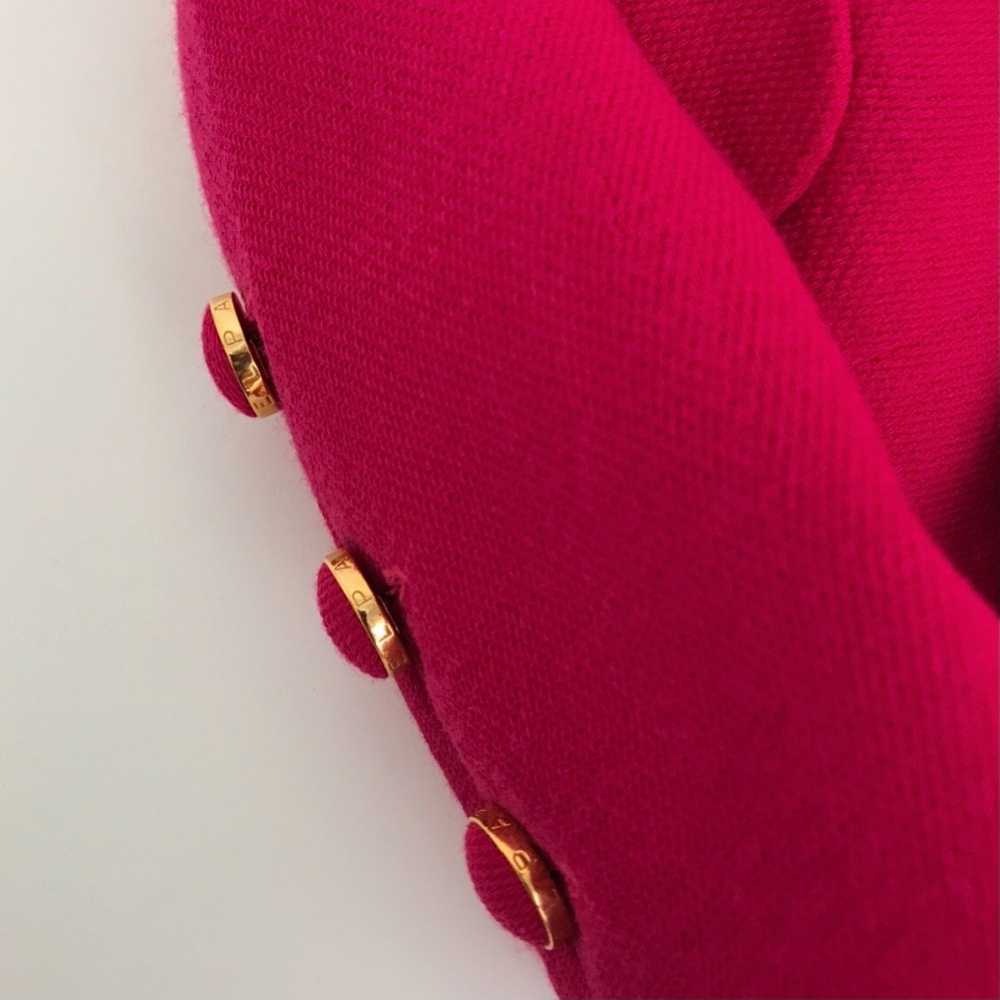 Vintage CHANEL Dark Fuchsia Pink Wool Dress 1996 - image 6