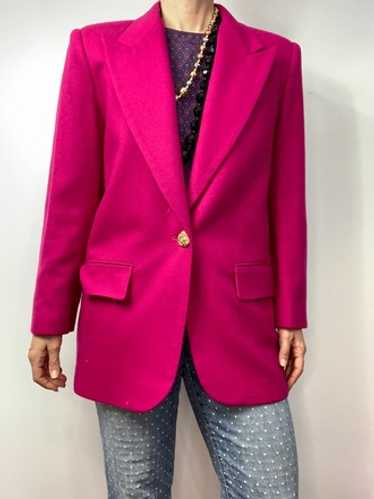 Vintage HOT Pink Wool Blazer