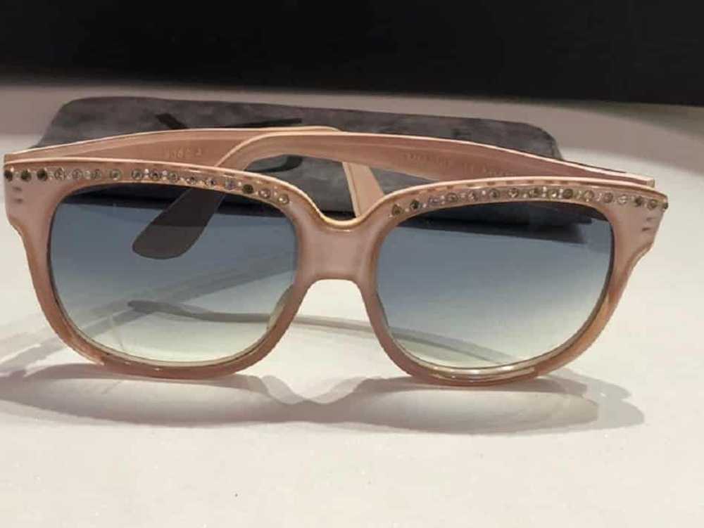 EMMANUELLE KHANH Dust Pink Diamante Sunglasses Vi… - image 3