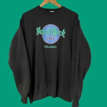Hard Rock Cafe Sweater Womens XXL 2XL Gray Green Hoodie Tampa Florida Ladies