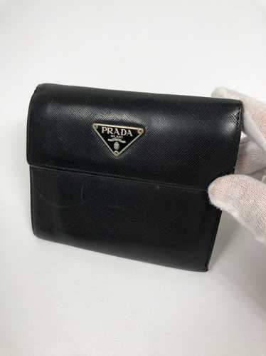 Prada Prada tessuto nero trifold wallet