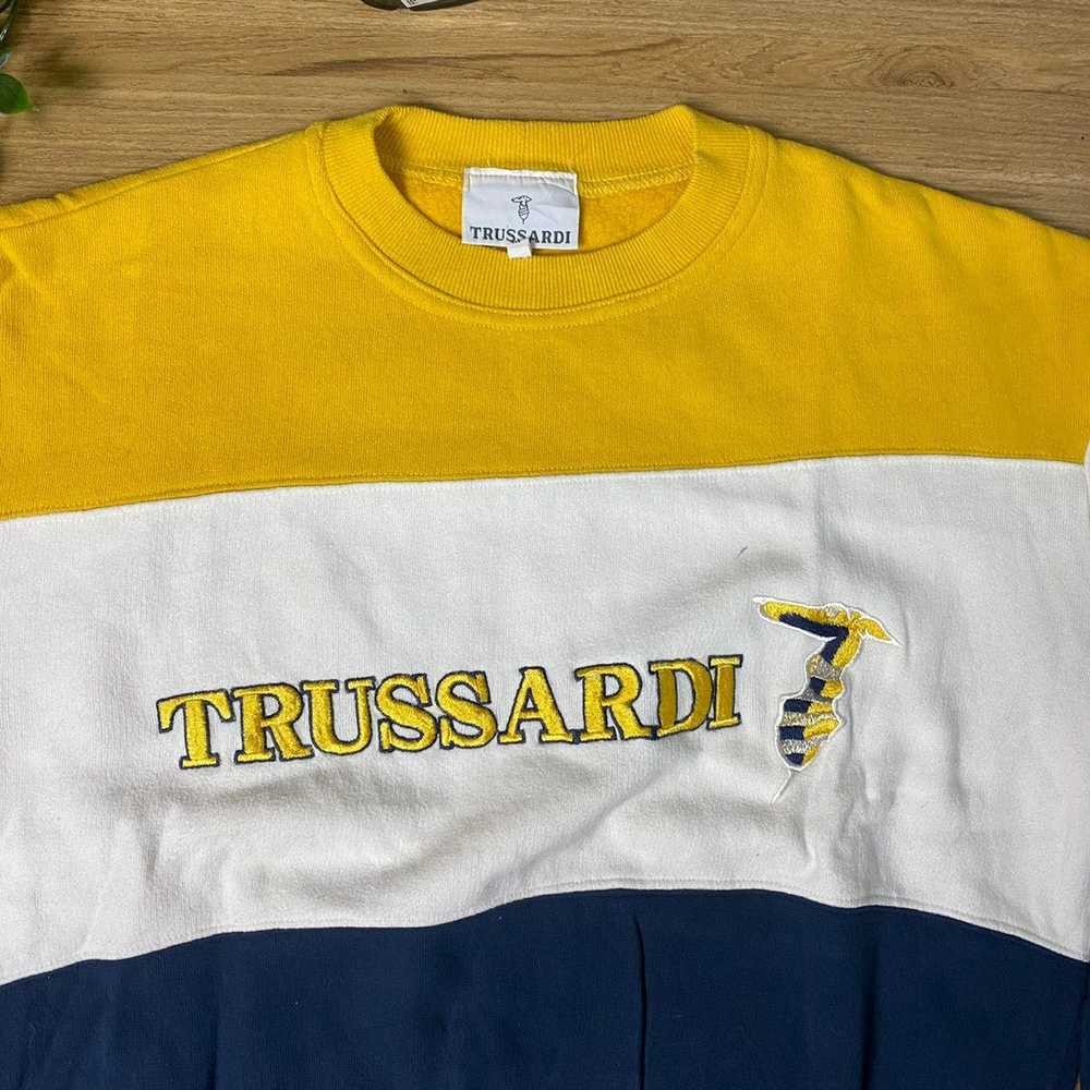 Designer × Trussardi × Vintage Vintage 90’s Sweat… - image 2