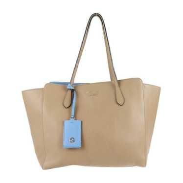 Gucci Gucci Swing Tote Bag 354397 Leather Beige S… - image 1