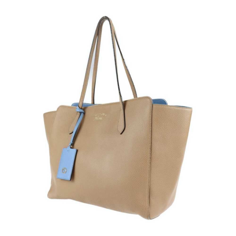 Gucci Gucci Swing Tote Bag 354397 Leather Beige S… - image 2