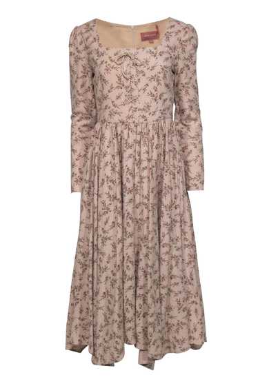 Jessakae – Lace Up Pink Floral Maxi Dress Sz S